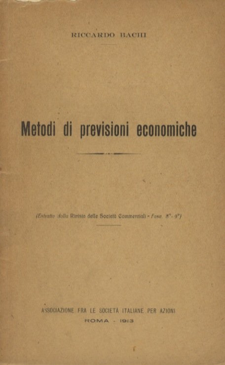 Metodi di previsioni economiche.