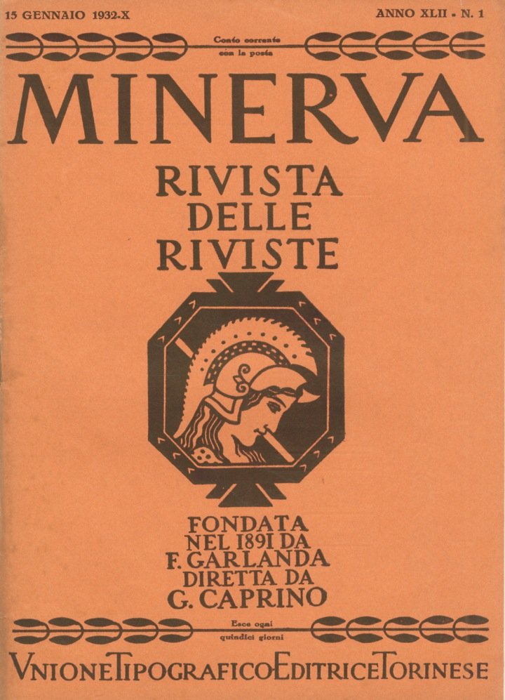 MINERVA. Rivista delle riviste. Fondata nel 1891 da F. Garlanda. …