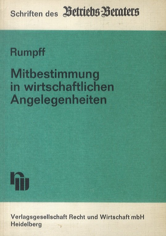 Mitbestimmung in wirtschaftlichen Angelegenheite.