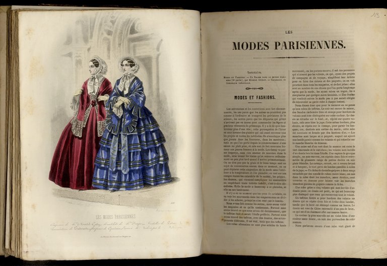 Modes (Les) parisiennes illustrées. Journal de la bonne compagnie. (Modes …
