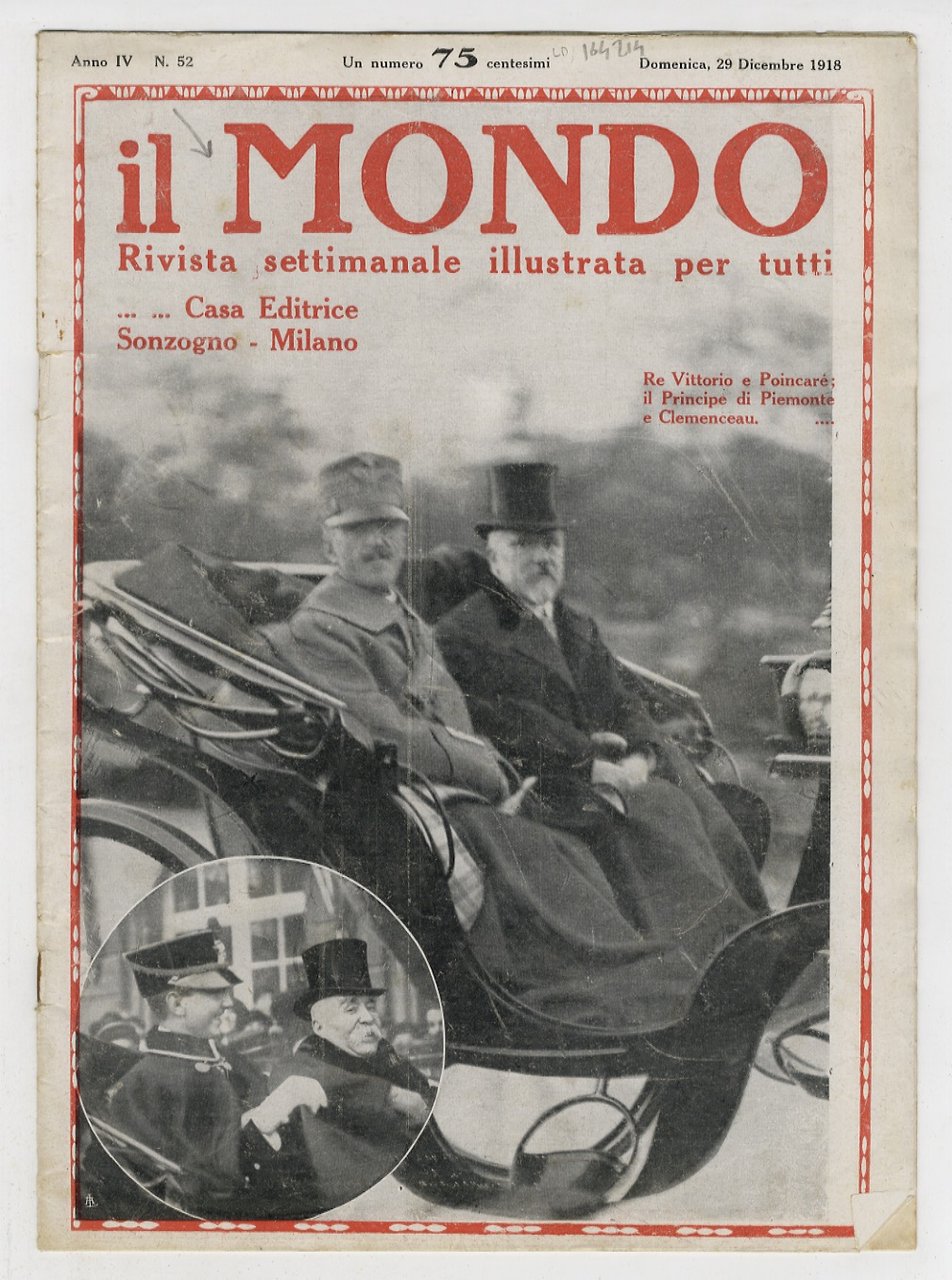 MONDO (IL). Rivista settimanale illustrata per tutti. Anno IV. N. …