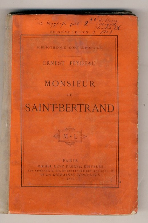 Monsieur de Saint-Bertrand. Suite d'un début à l'Opéra. Etude. 2ème …
