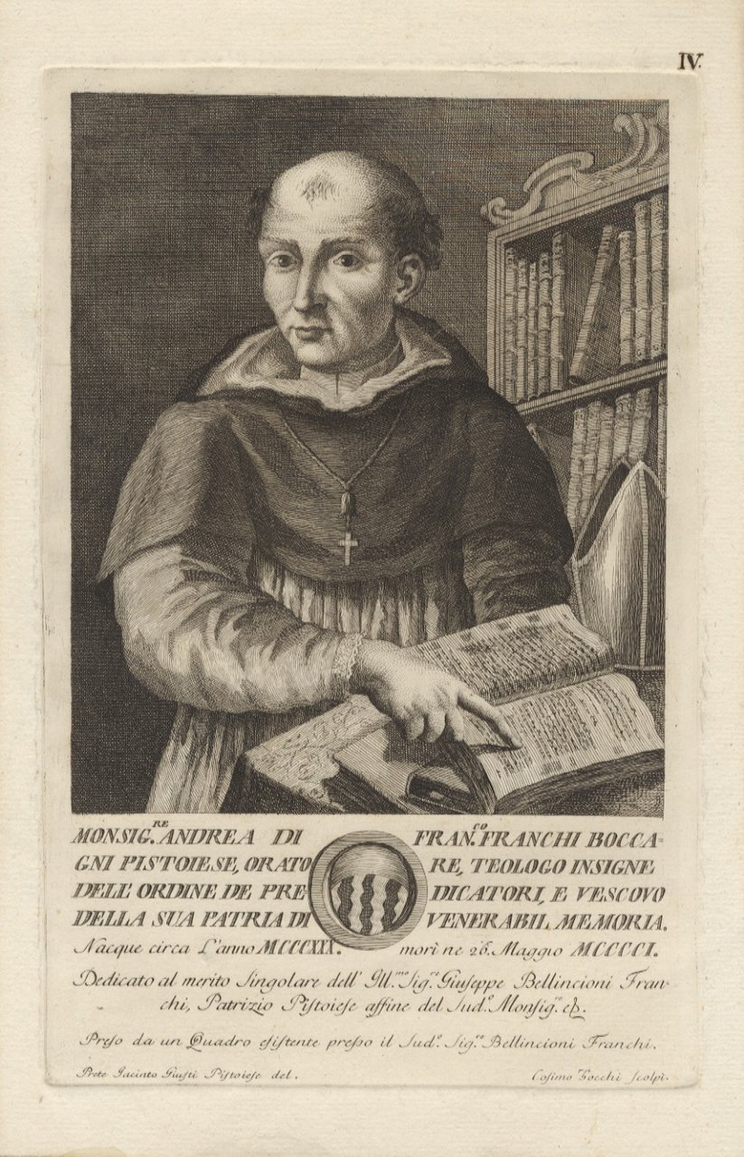 Monsig.re Andrea di Fran.co Franchi Boccagni pistoiese, oratore, teologo, insigne, …