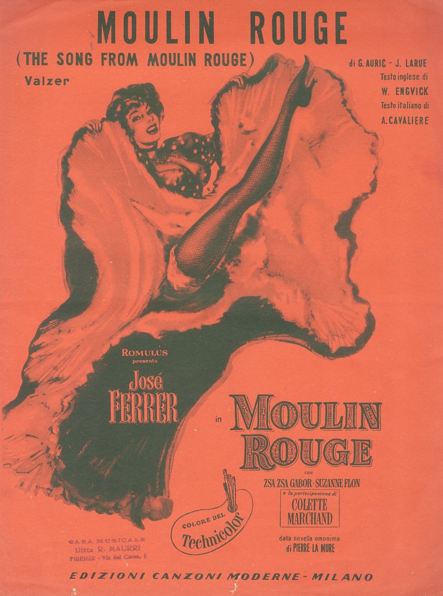 MOULIN Rouge. (The song from Moulin Rouge). Di G. Auric …
