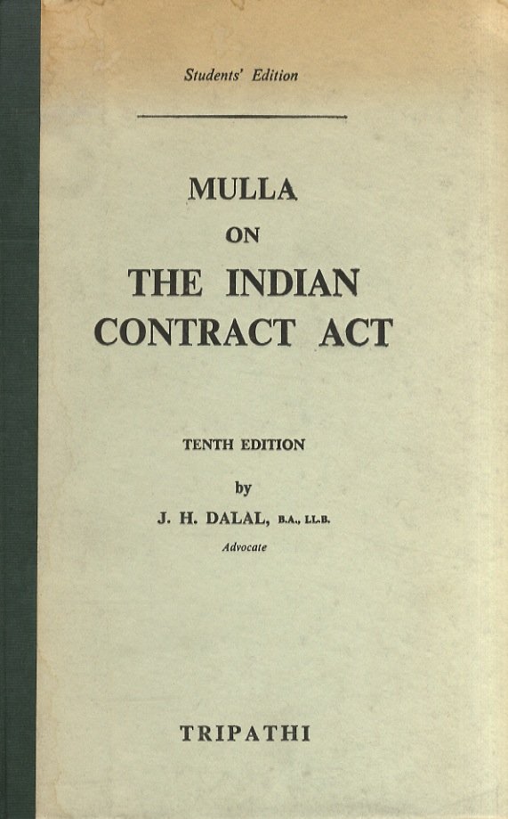 Mulla on the Indian Contract Law. Students'tenth edition.