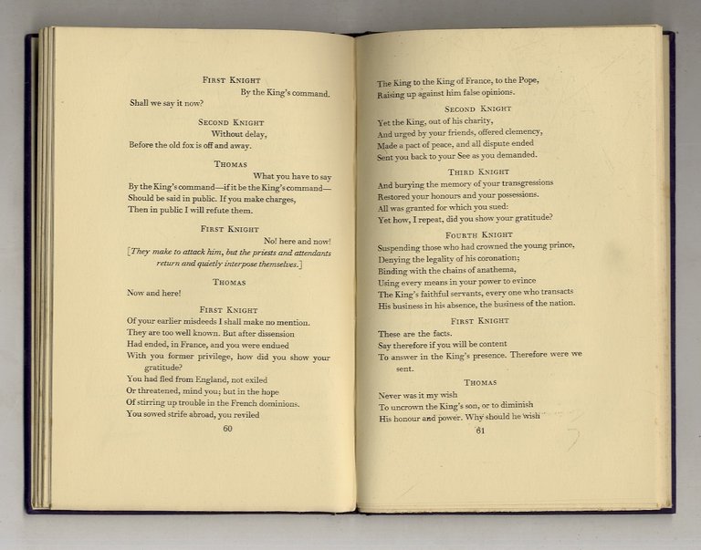 Murder in the Cathedral. By T.S. Eliot.