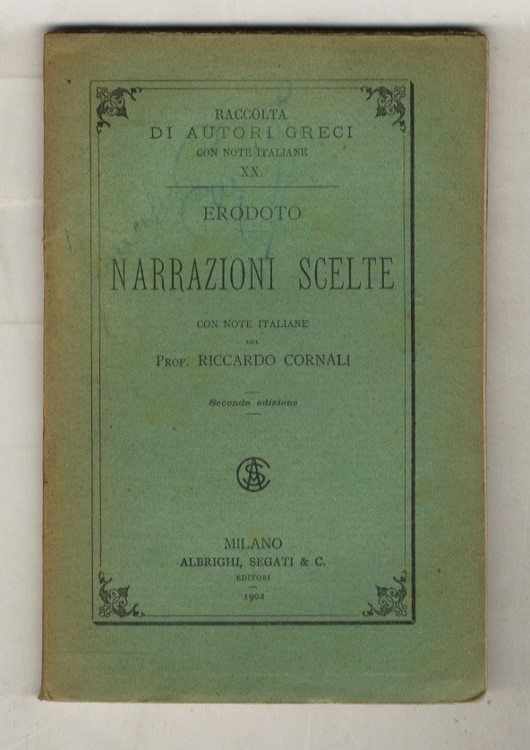 Narrazioni scelte, con note italiane del Prof. Riccardo Cornali. Seconda … | Immagine principale