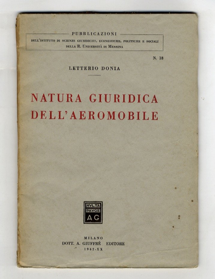 Natura giuridica dell'aeromobile.