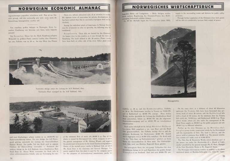 NORWEGIAN economic almanac 1927. With pictures, cards, sketches and one …