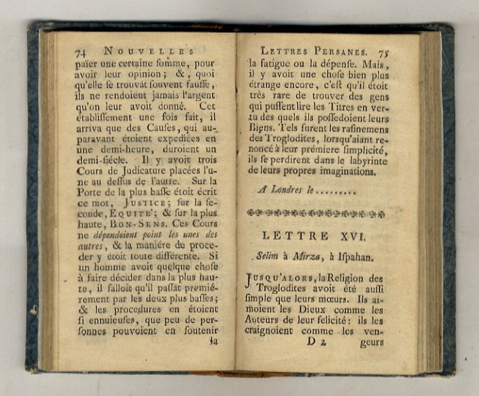 Nouvelles lettres persanes. Traduites de l'anglois. Tome premier [- tome …