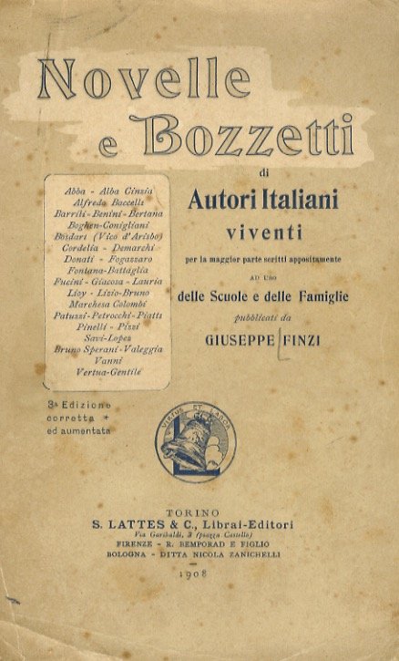 Novelle e bozzetti di autori italiani viventi. Abba - Alba …