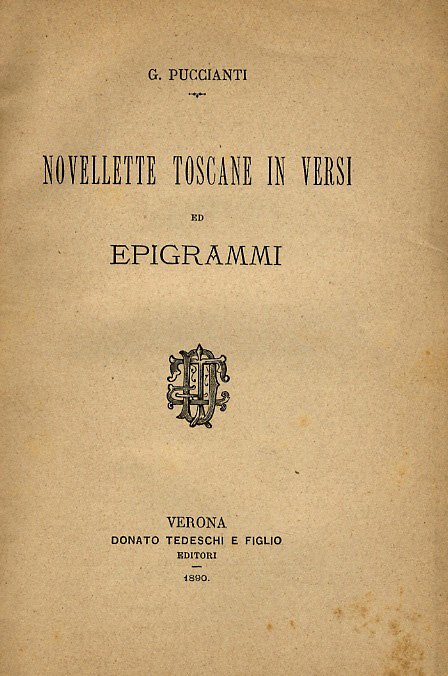 Novellette toscane in versi ed epigrammi.