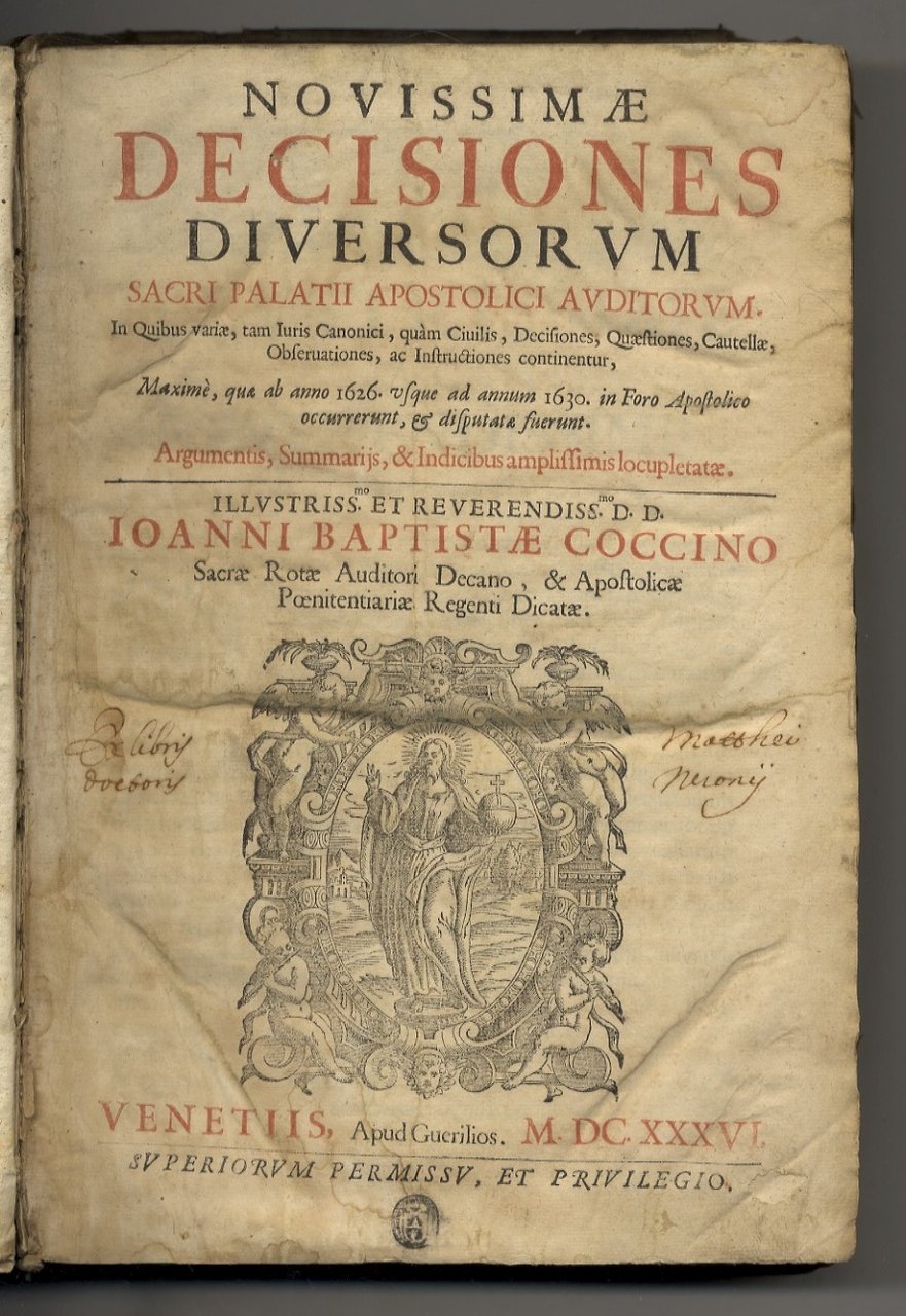 Novissimae decisiones diversorum Sacri Palatij Apostolici auditorum. In quibus variae, …