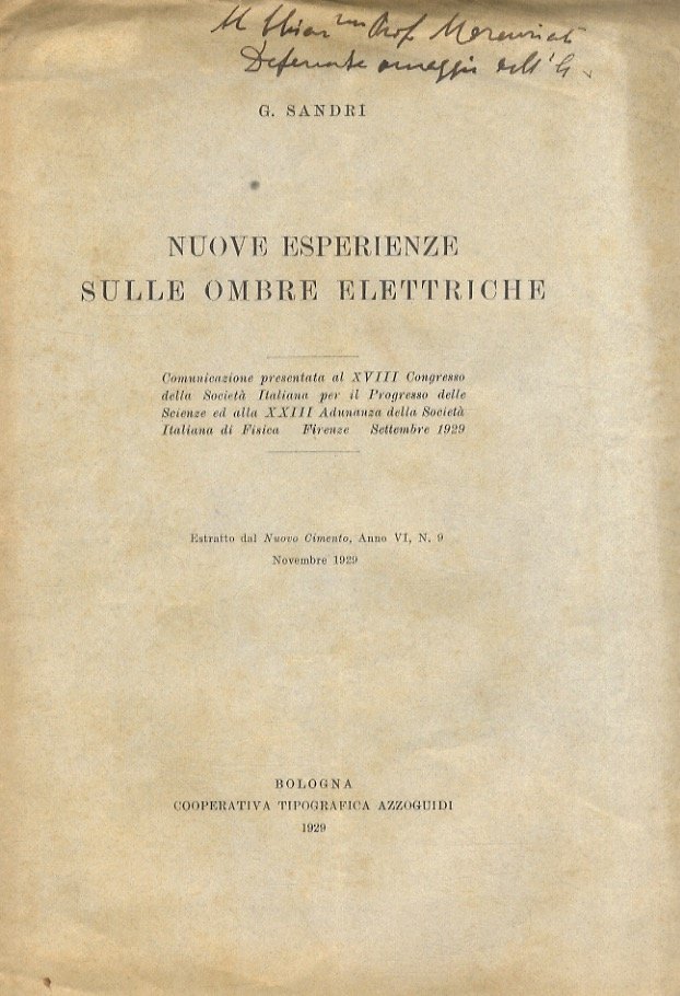 Nuove esperienze sulle ombre elettriche.