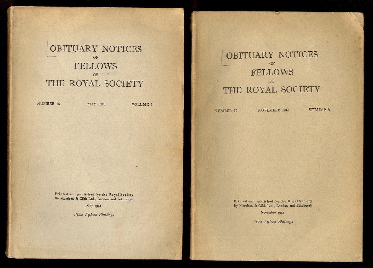 OBITUARY notices of Fellows of the Royal Society. Number 16. …