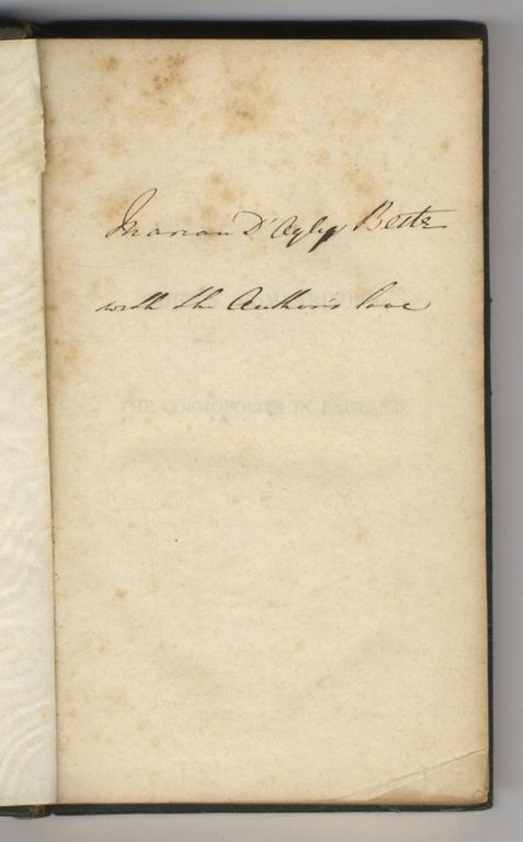 Odious comparisons: or, the Cosmopolite in England [.] In two …