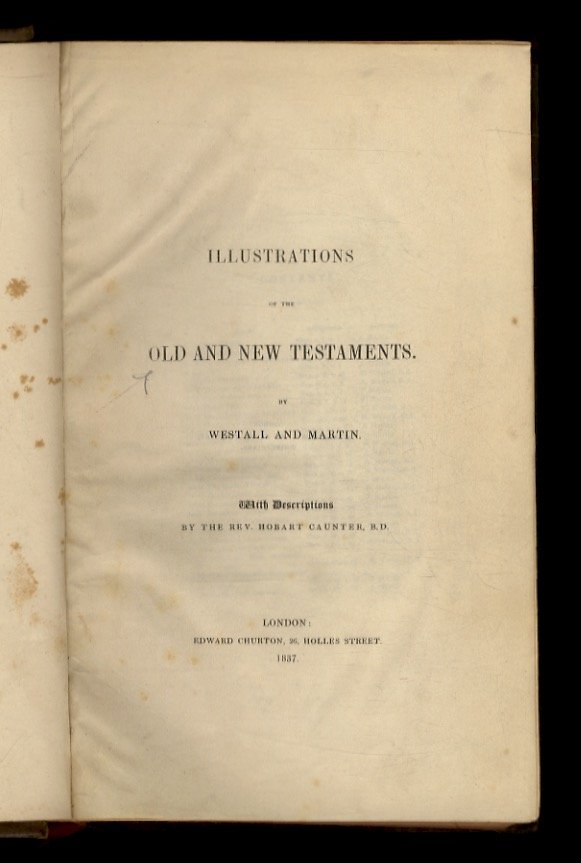 Old and New Testaments (Illustrations of the). By Westall and …
