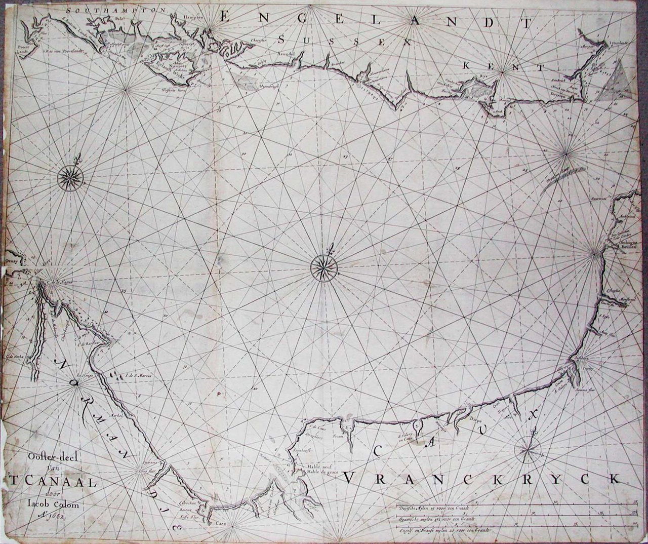 Ooster-deel van T Canaal. A.o 1662.