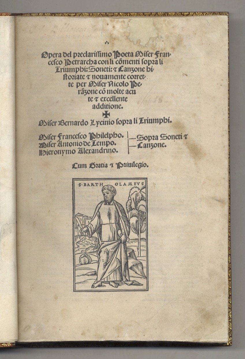 Opera del preclarissimo poeta miser Francesco Petrarcha con li commenti …