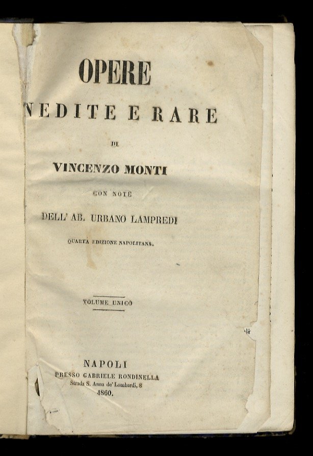 Opere inedite e rare. Con note dell'Ab. Urbano Lampredi. Quarta …