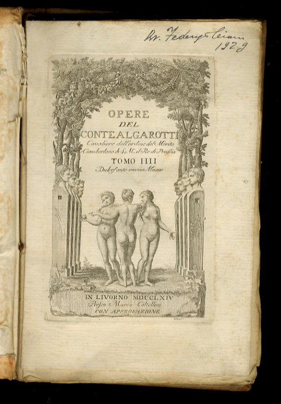 Opere militari. [In:] Opere del conte Algarotti cavaliere dell'ordine del …