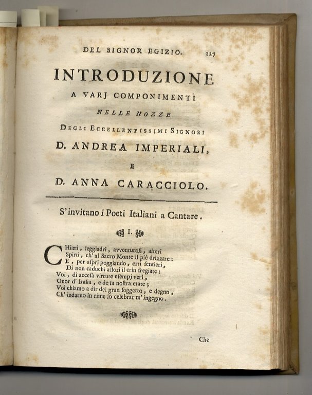 Opuscoli volgari, e latini. Del conte Matteo Egizio napoletano Regio …