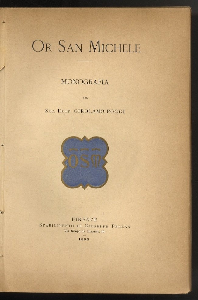 Or San Michele. Monografia.