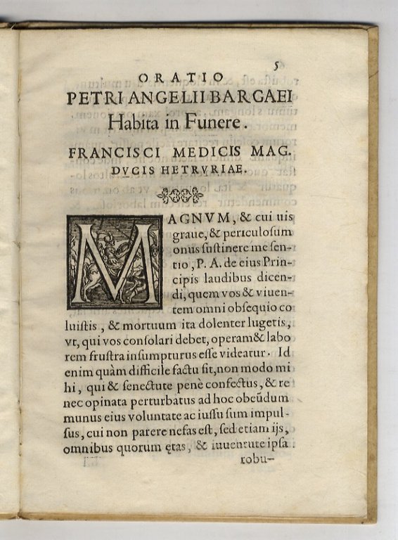 Oratio Petri Angelij Bargaei, Florentiæ habita in funere Francisci Medicis …