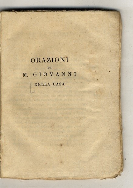 Orazioni di m. Giovanni Della Casa.