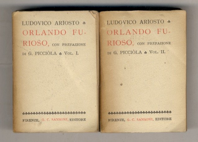 Orlando Furioso. Con prefazione di G. Picciola.