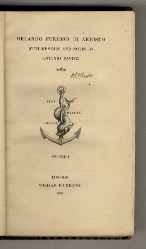 Orlando Furioso (.) With Memoirs and Notes by Antonio Panizzi. …