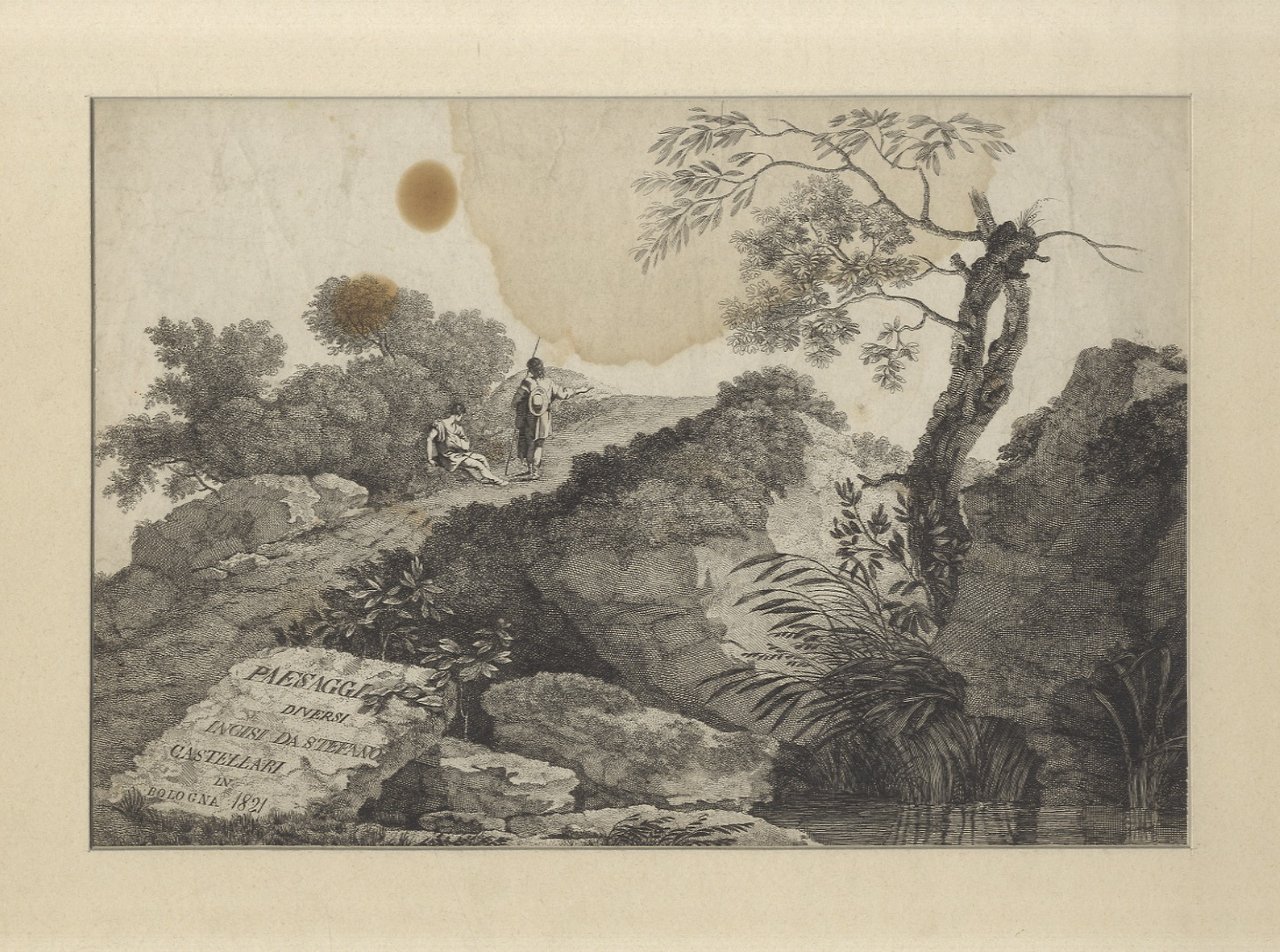 Paesaggi diversi incisi da Stefano Castellari in Bologna 1821. (Scena …