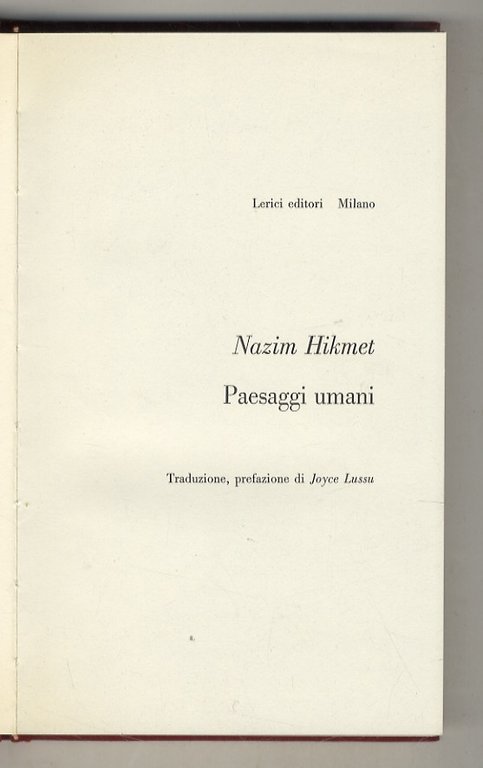 Paesaggi umani. Traduzione, prefazione di Joyce Lussu.