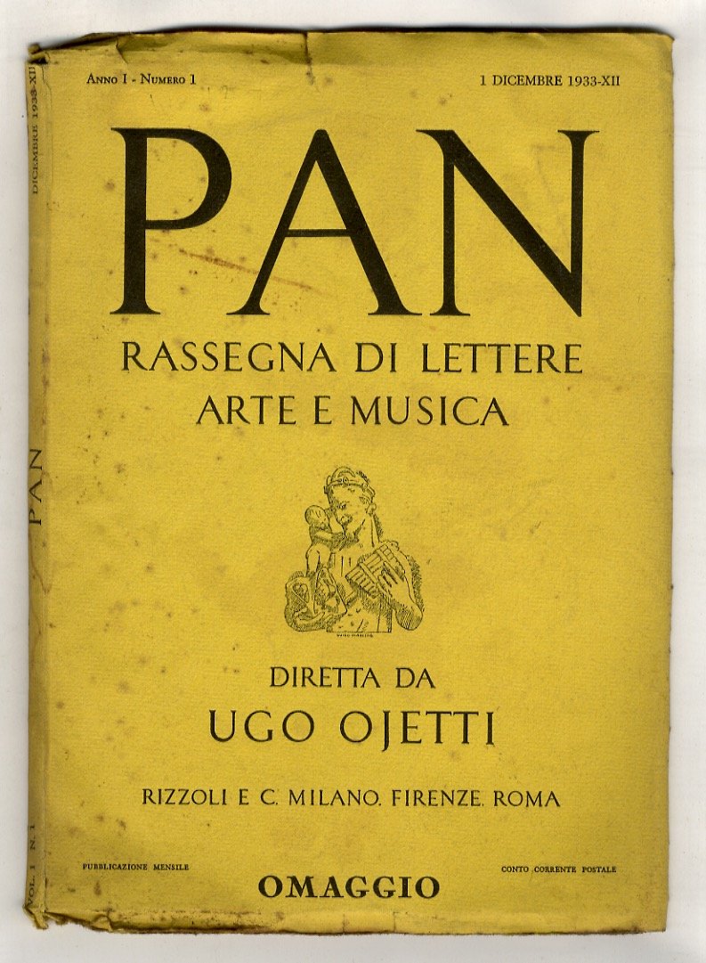 Pan. Rassegna di lettere arte e musica. Diretta da Ugo …