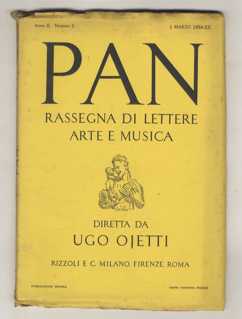 Pan. Rassegna di lettere arte e musica. Diretta da Ugo …