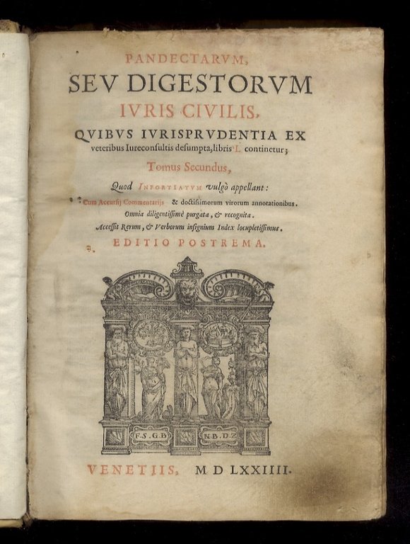 Pandectarum, seu digestorum Iuris Civilis, quibus iurisprudentia ex veteribus iureconsultis …