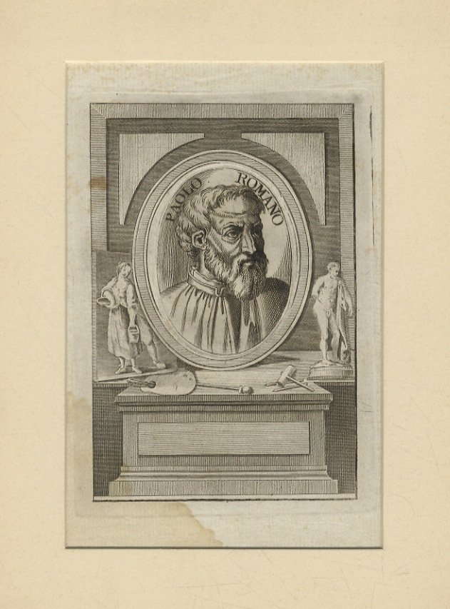 Paolo Romano. (Ritratto a mezzo busto, di 3/4 verso destra, …