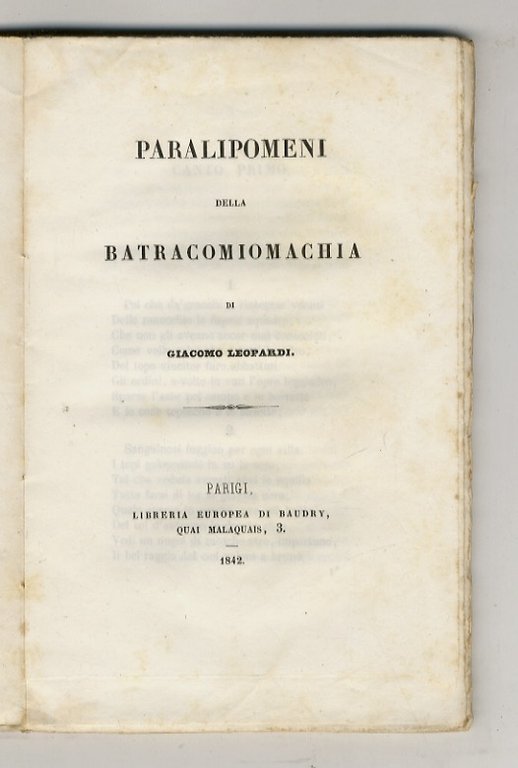 Paralipomeni della Batracomiomachia.