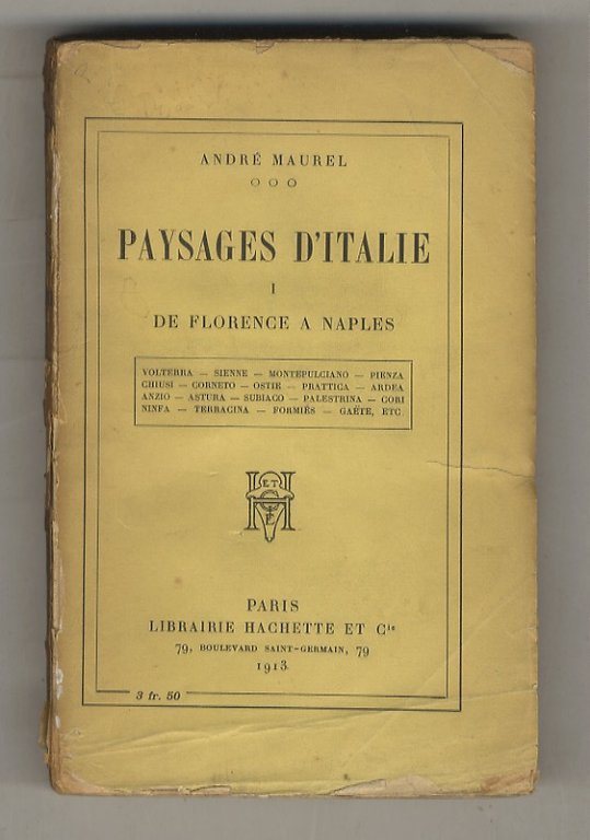 Paysage d'Italie. De Florence à Naples.