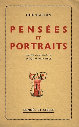 Pensées et portraits. Précédes d'une étude de Jacques Bainville. (Florilegio …