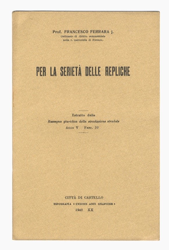 Per la serietà delle repliche.