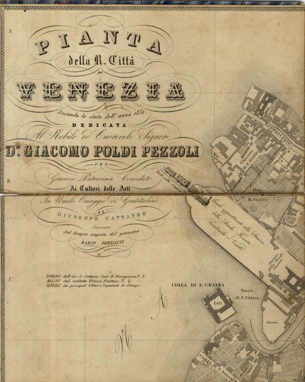 PIANTA della R. Città di Venezia secondo lo stato dell'anno …
