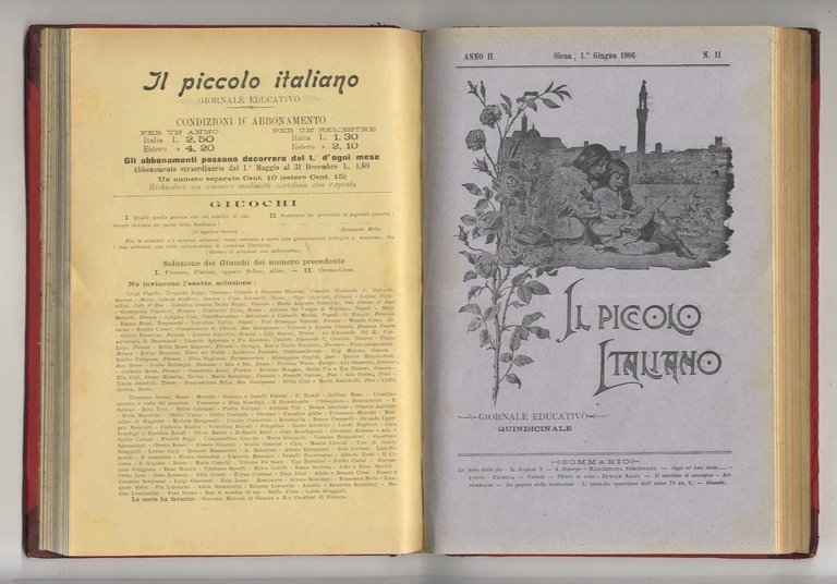 Piccolo (Il) Italiano. Giornale educativo quindicinale. (Responsabile: Omero Naldini). Anno …