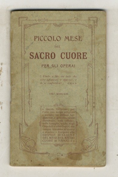 Piccolo mese del Sacro Cuore, per gli operai.