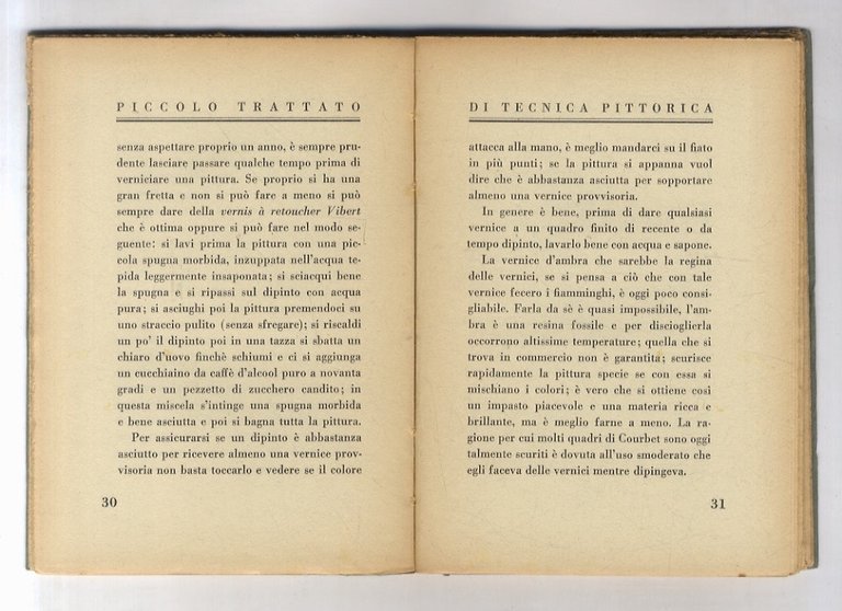 Piccolo trattato di tecnica pittorica.