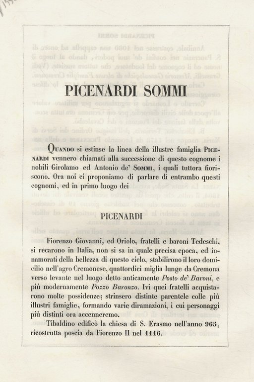 PICENARDI SOMMI di Cremona.
