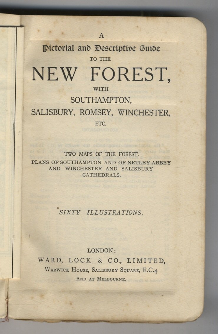 Pictorial (A) and Descriptive Guide to the New Forest, with …