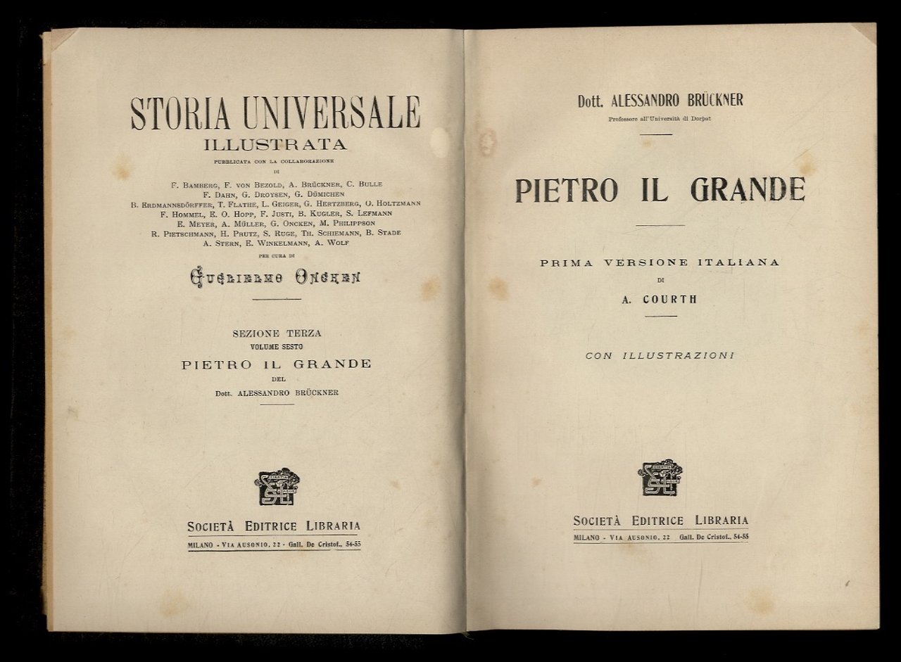 Pietro il Grande. Prima versione italiana di A. Courth.