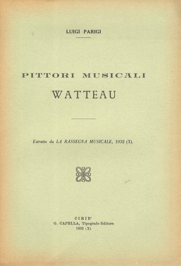 Pittori musicali: Watteau.