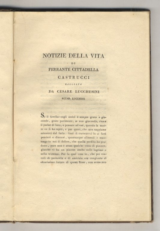 Poesie. [A cura del canonico Riccardo Trenta accademico lucchese]. Con …